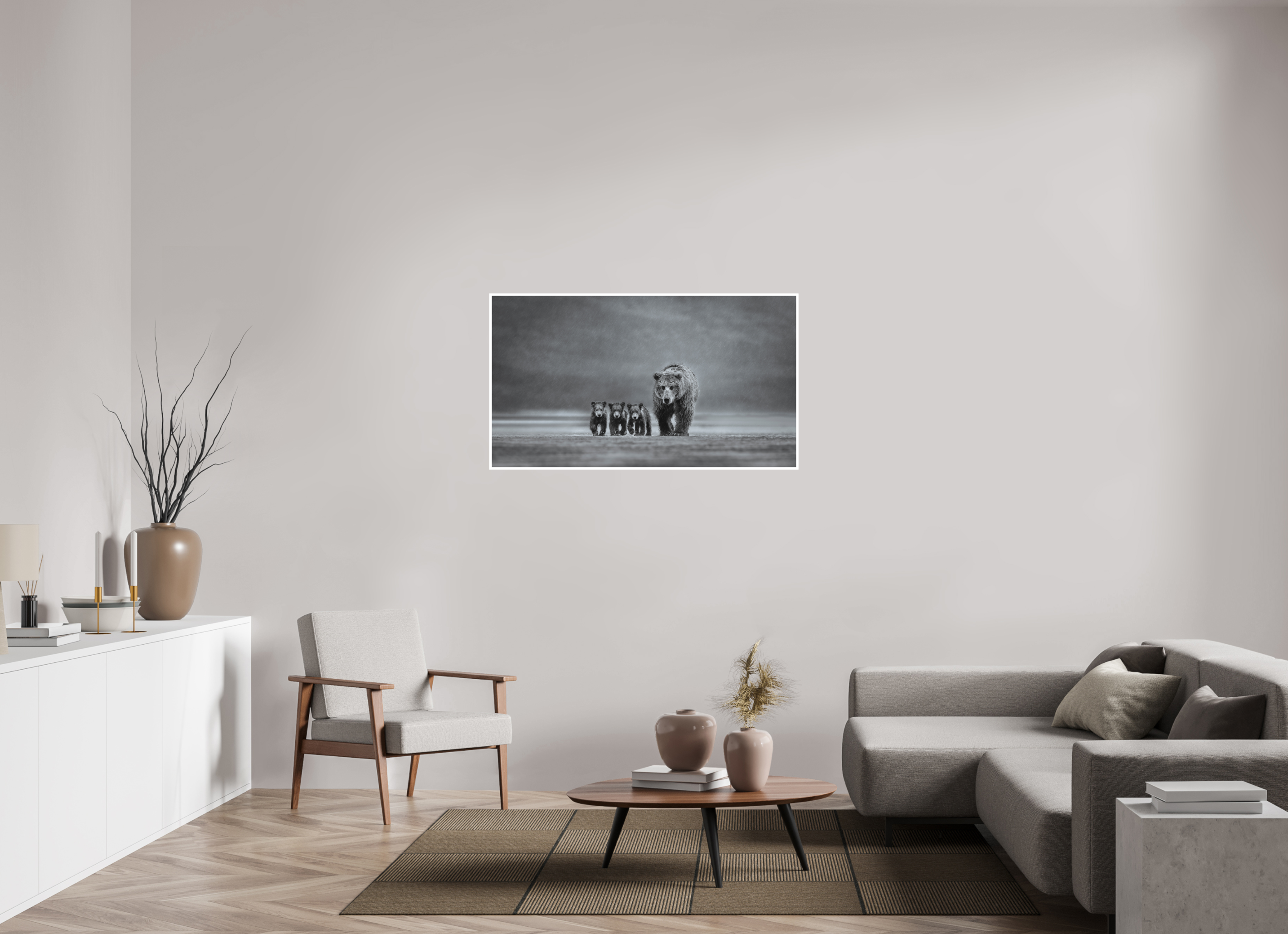49 x 27.6″, Hahnemühle Photo Rag Endurance - Mum with Three Cubs