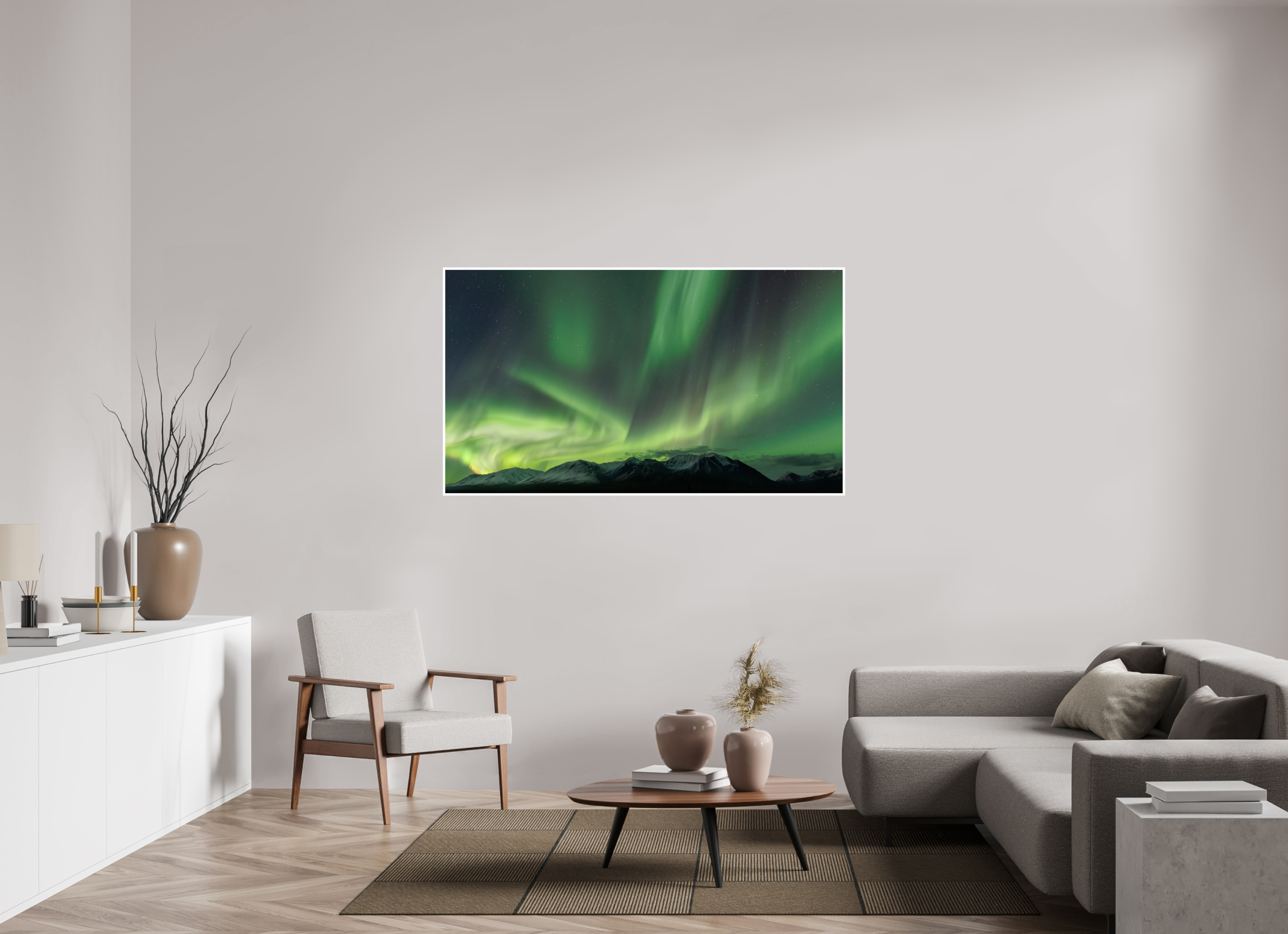 64 x 36″, Photo Rag Baryta Aurora Over Talkeetna