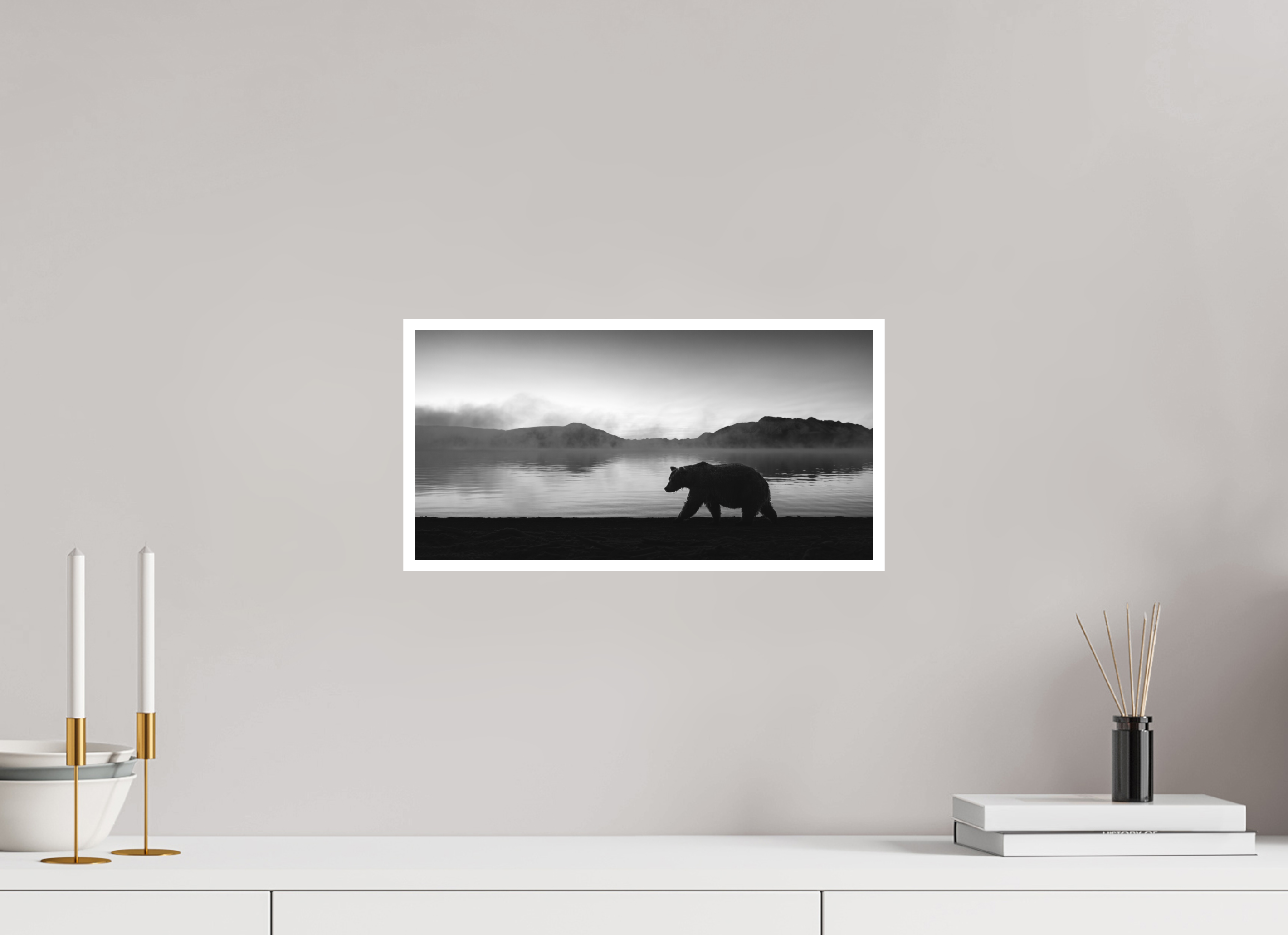 16 x 8″, Hahnemühle Photo Rag Morning Walk in Alaska