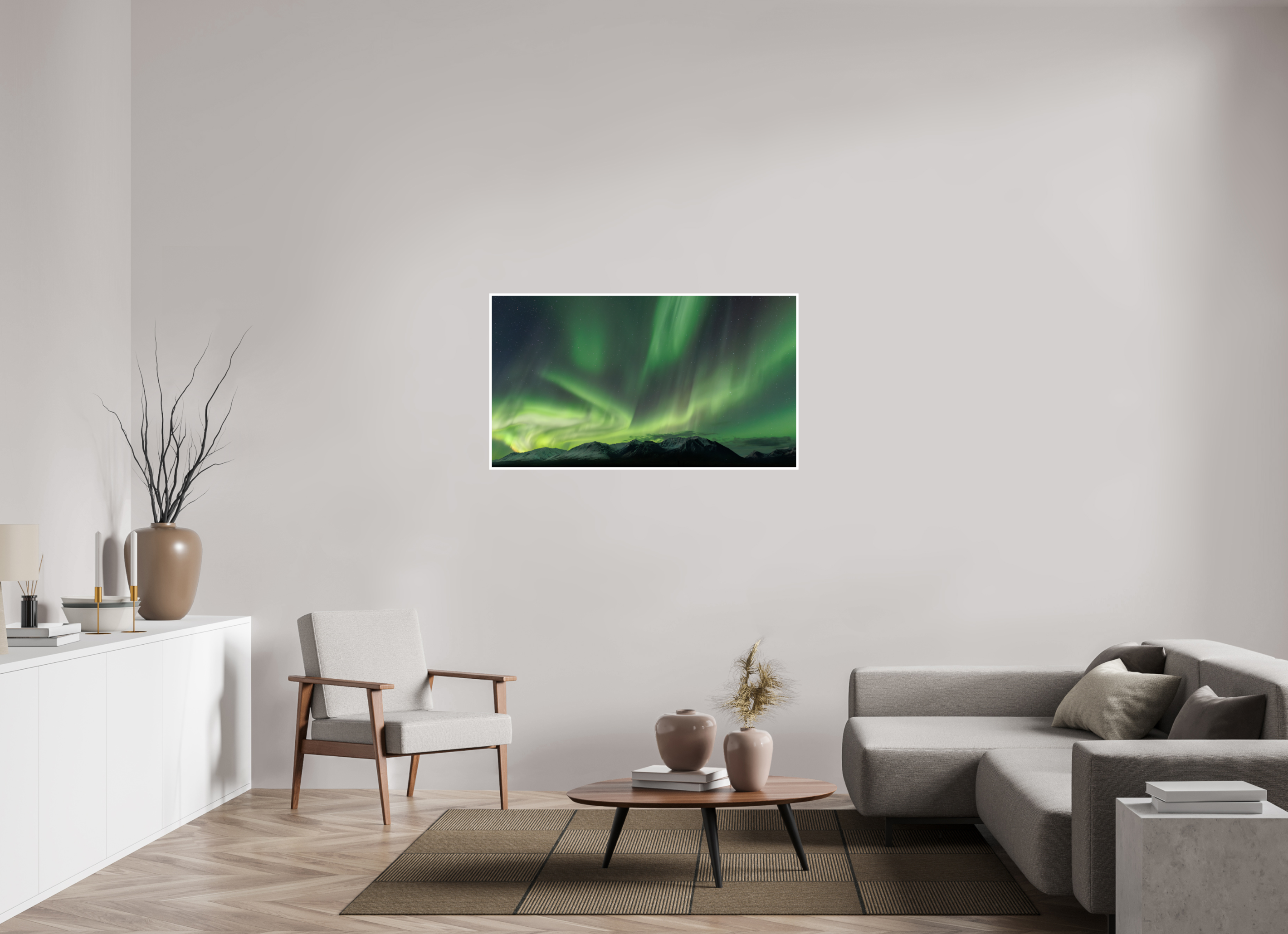 49 x 27.6″, Photo Rag Baryta Aurora Over Talkeetna