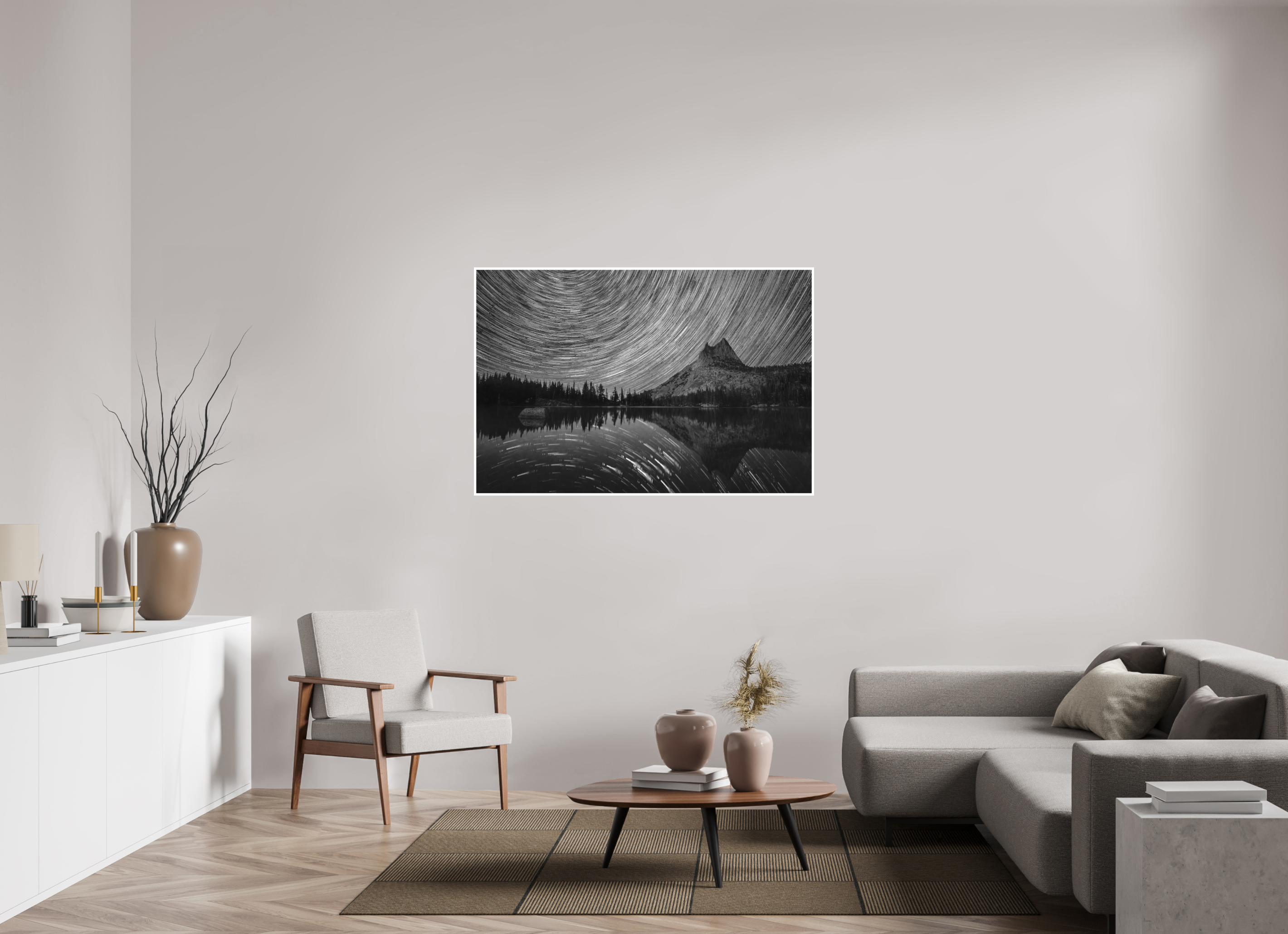 54 x 36″, Hahnemühle Photo Rag Cathedral Peak Under the Moonlit Sky