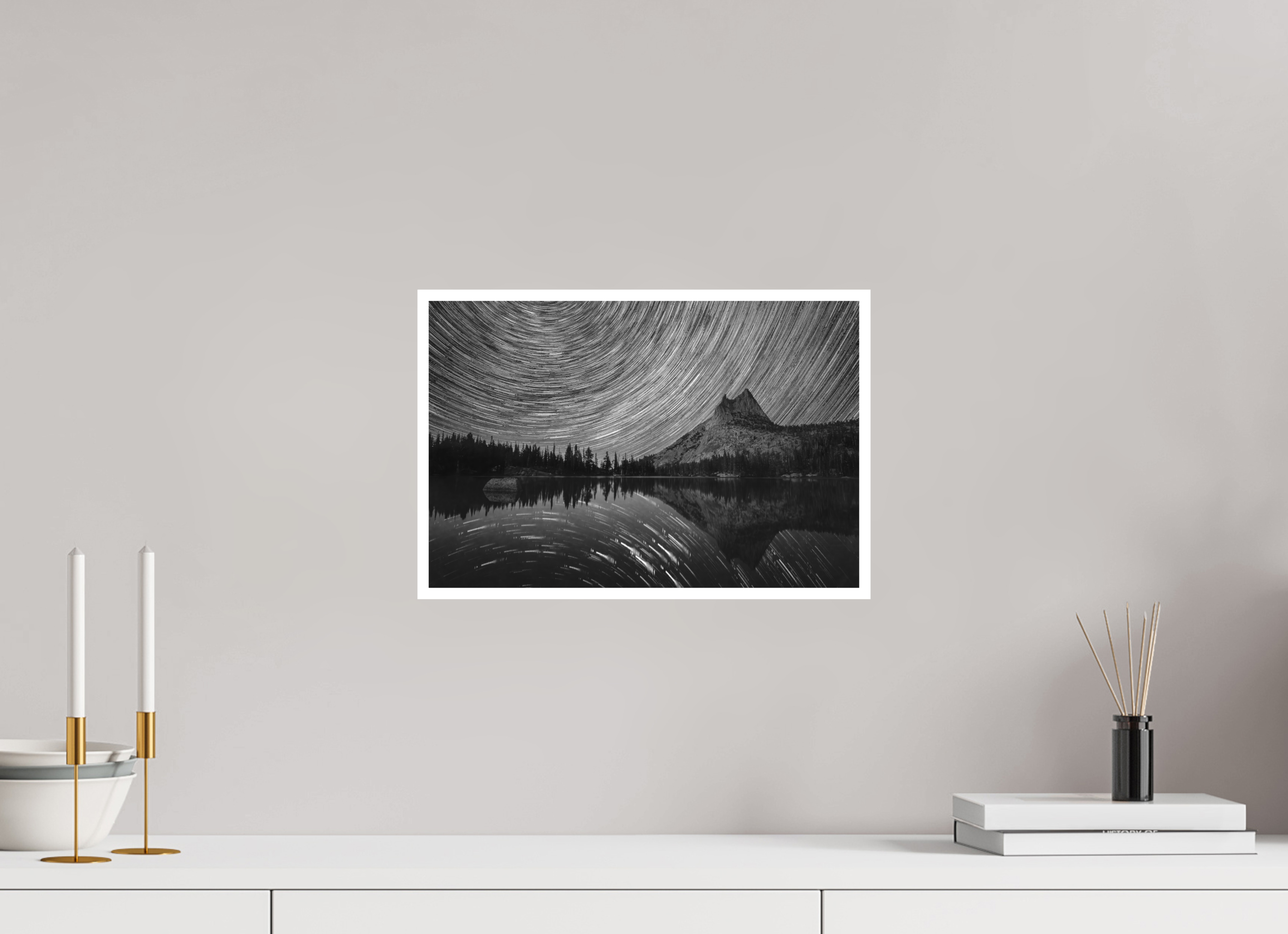 15 x 10″, Hahnemühle Photo Rag Cathedral Peak Under the Moonlit Sky
