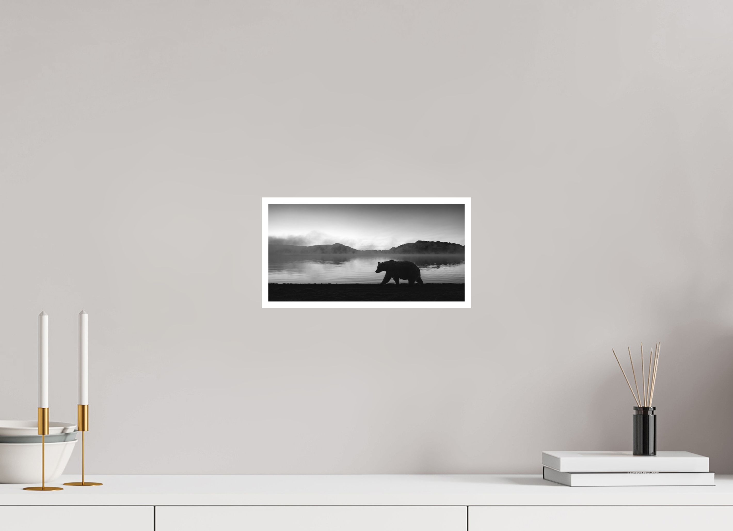 12 x 6″, Hahnemühle Photo Rag Morning Walk in Alaska