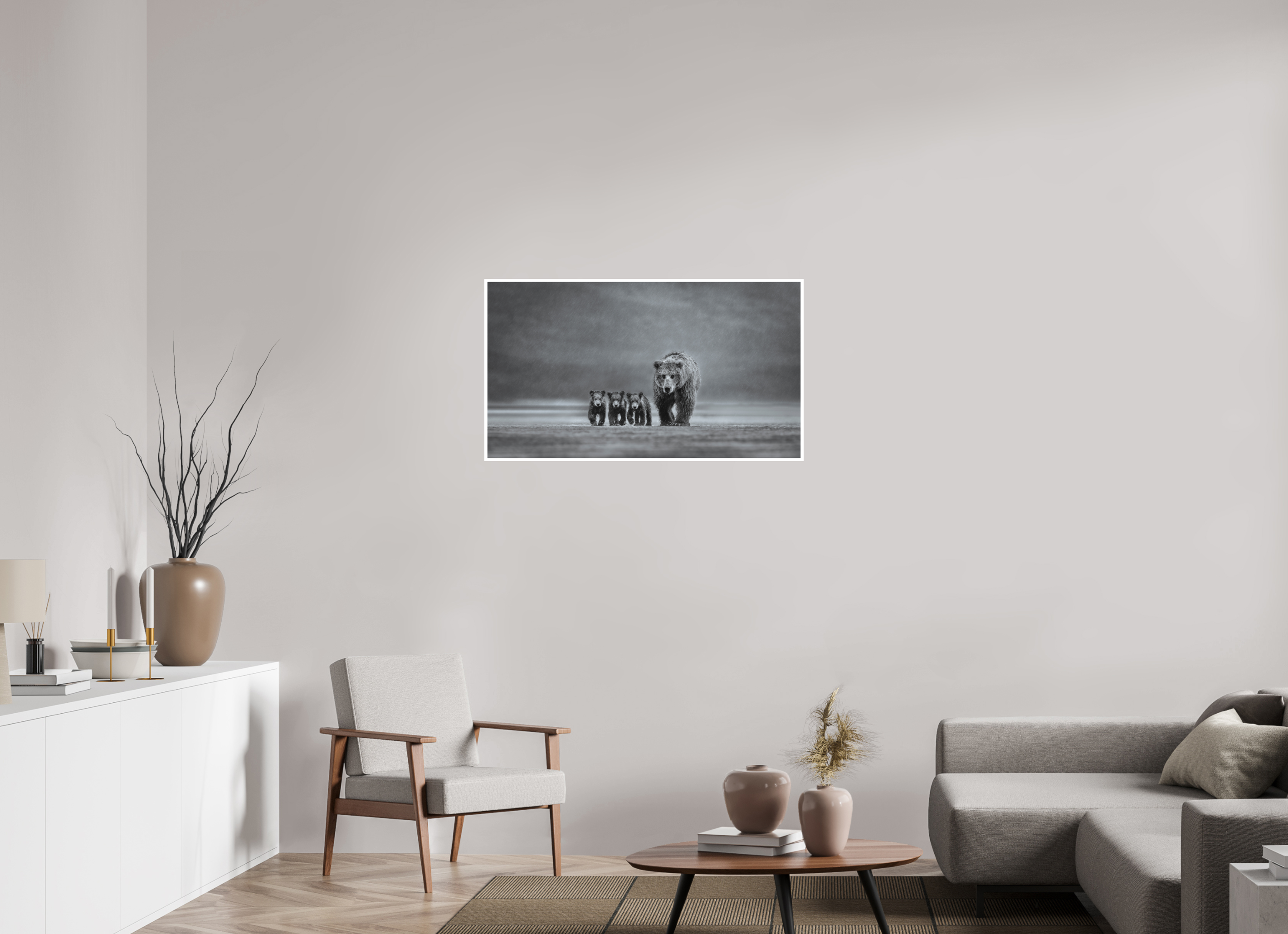 40 x 22.5″, Hahnemühle Photo Rag Endurance - Mum with Three Cubs