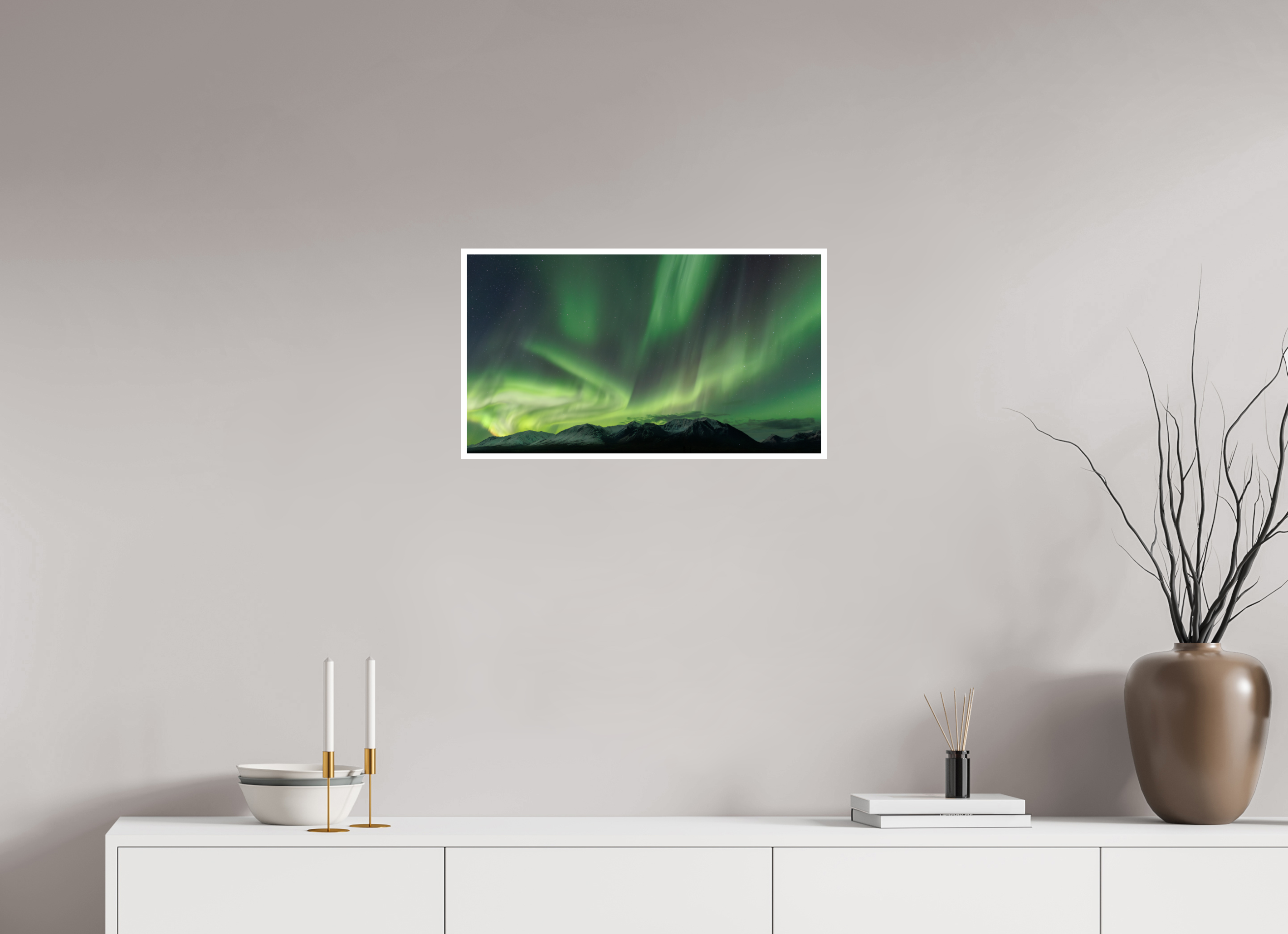 24 x 13.5″, Photo Rag Baryta Aurora Over Talkeetna