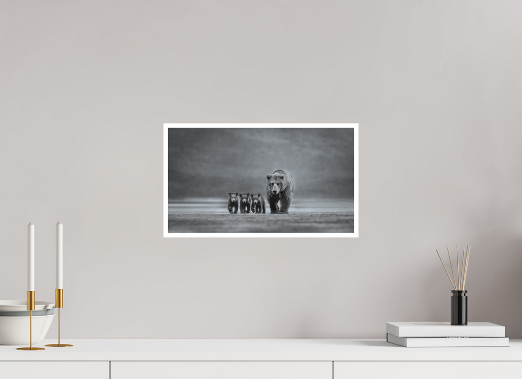 16 x 9″, Hahnemühle Photo Rag Endurance - Mum with Three Cubs