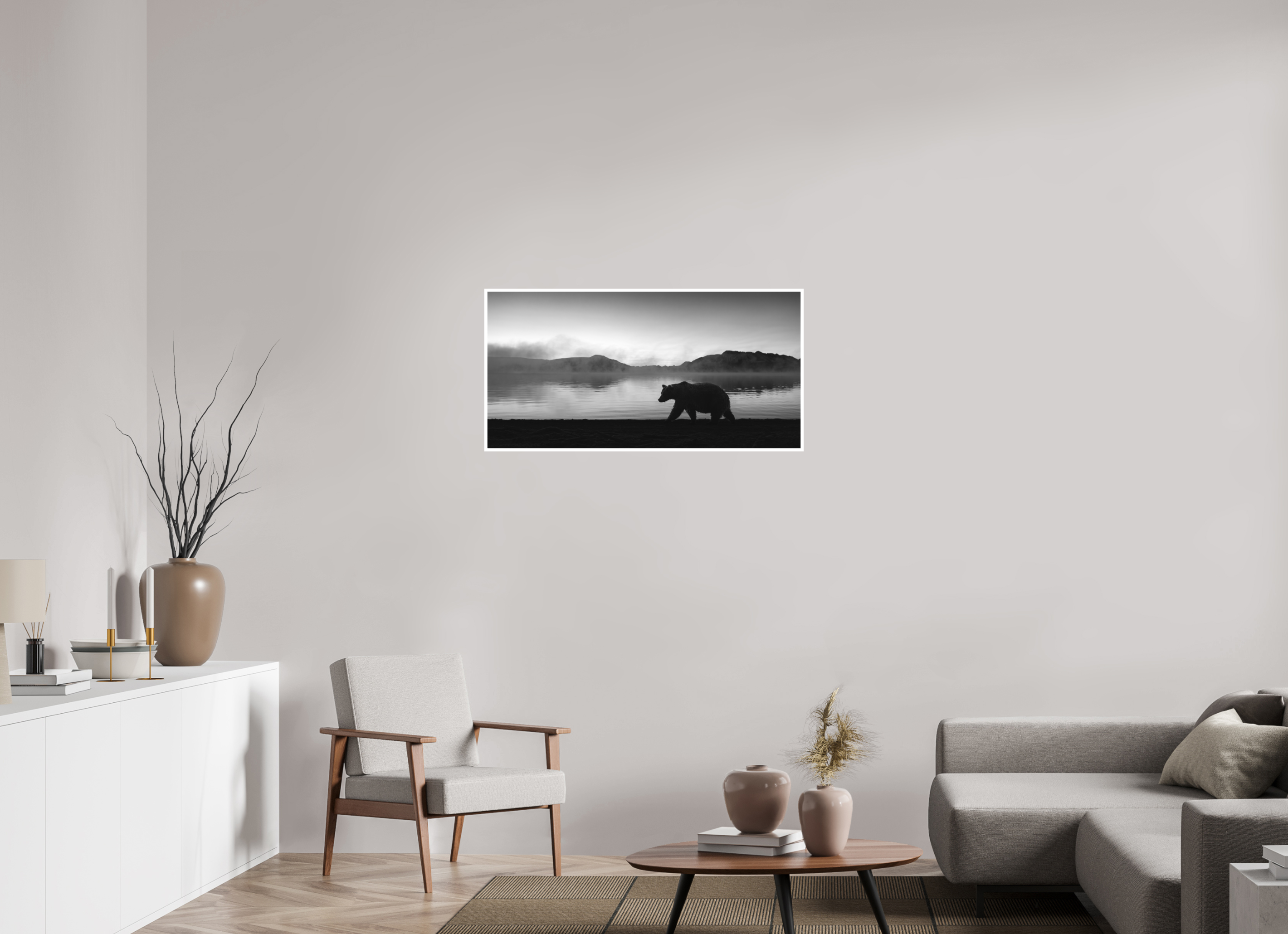40 x 20″, Hahnemühle Photo Rag Morning Walk in Alaska