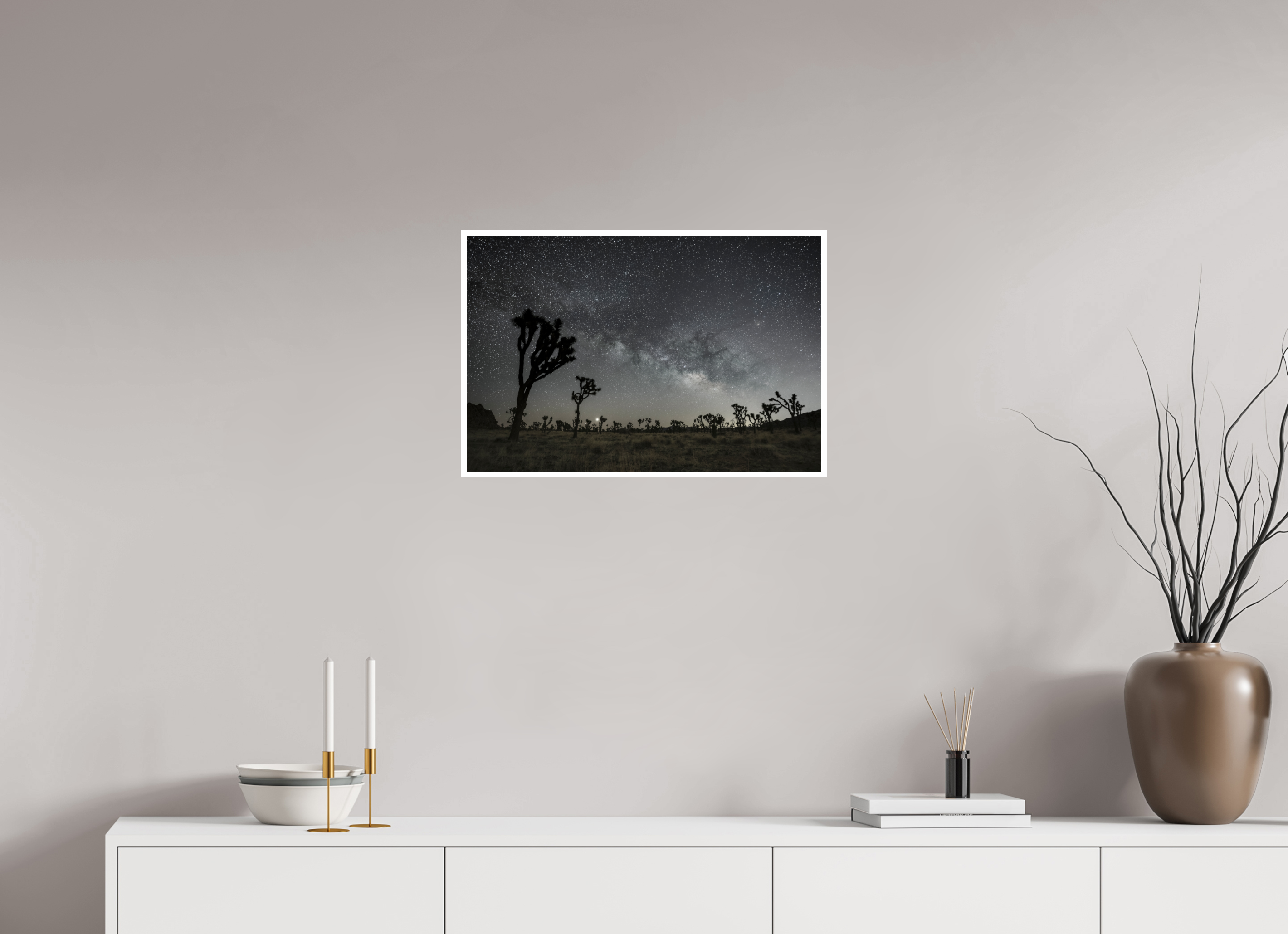 24 x 16″, Photo Rag Baryta Desert Dawn Under the Milky Way