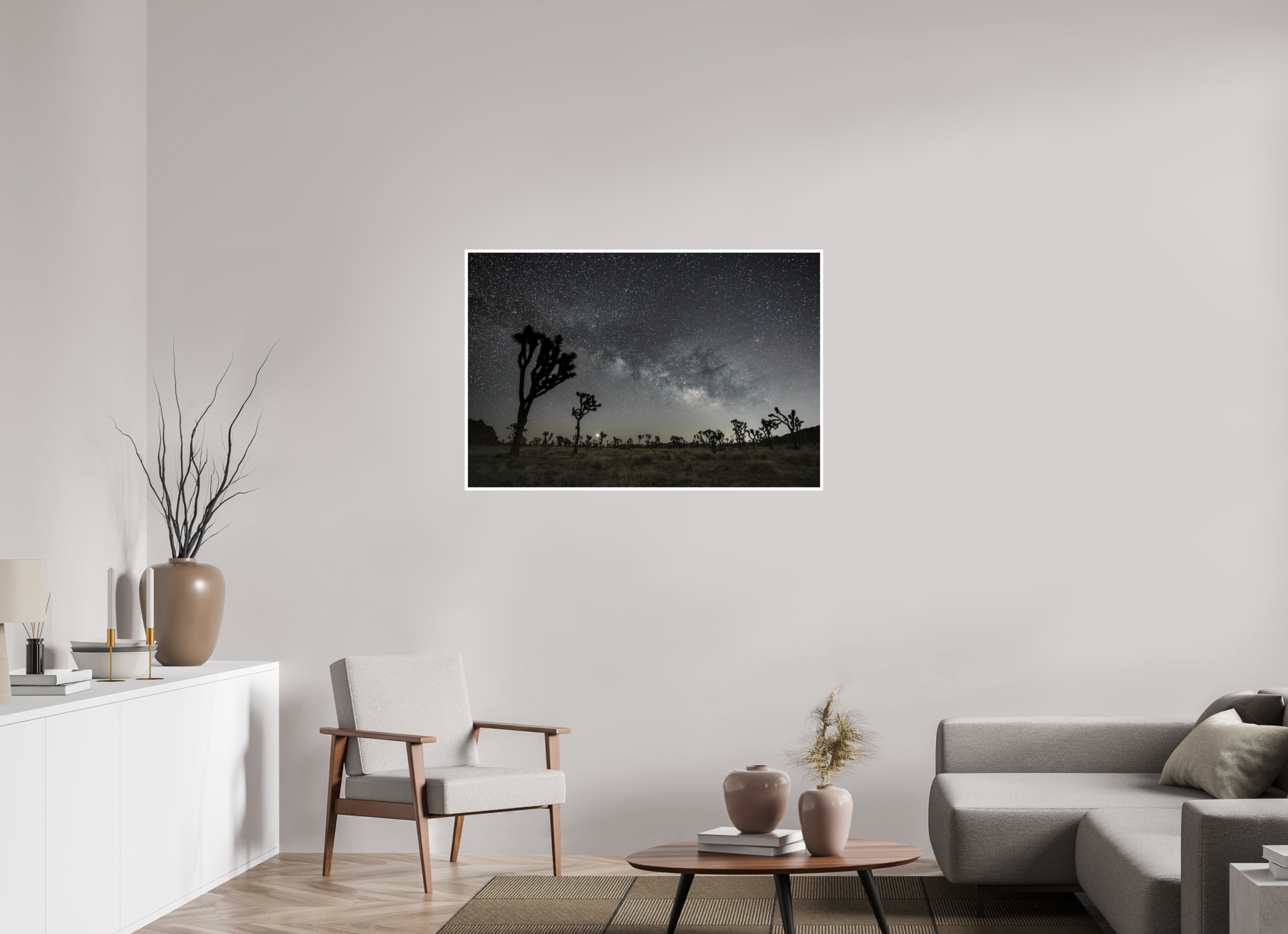 45 x 30″, Photo Rag Baryta Desert Dawn Under the Milky Way