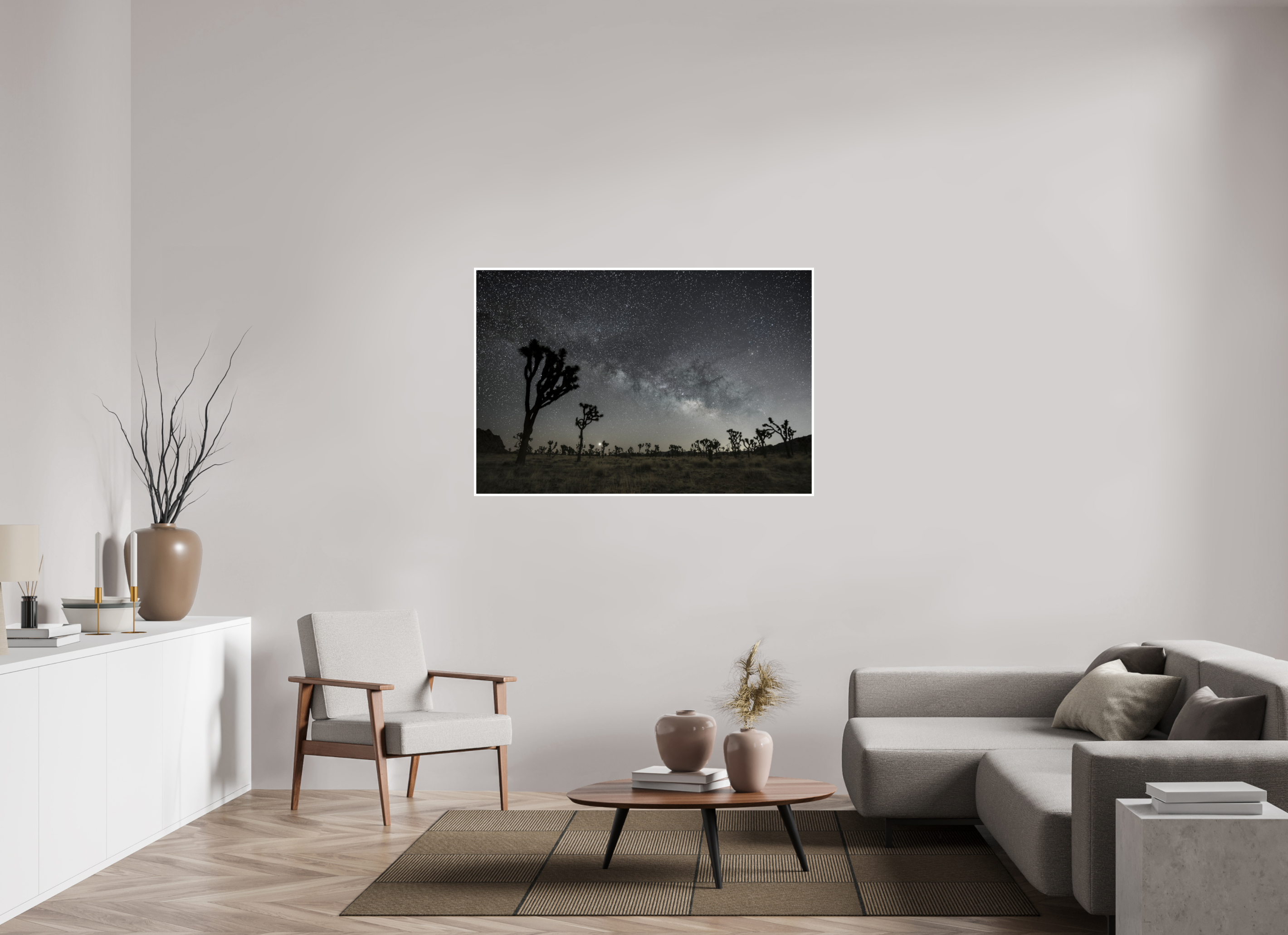 54 x 36″, Photo Rag Baryta Desert Dawn Under the Milky Way