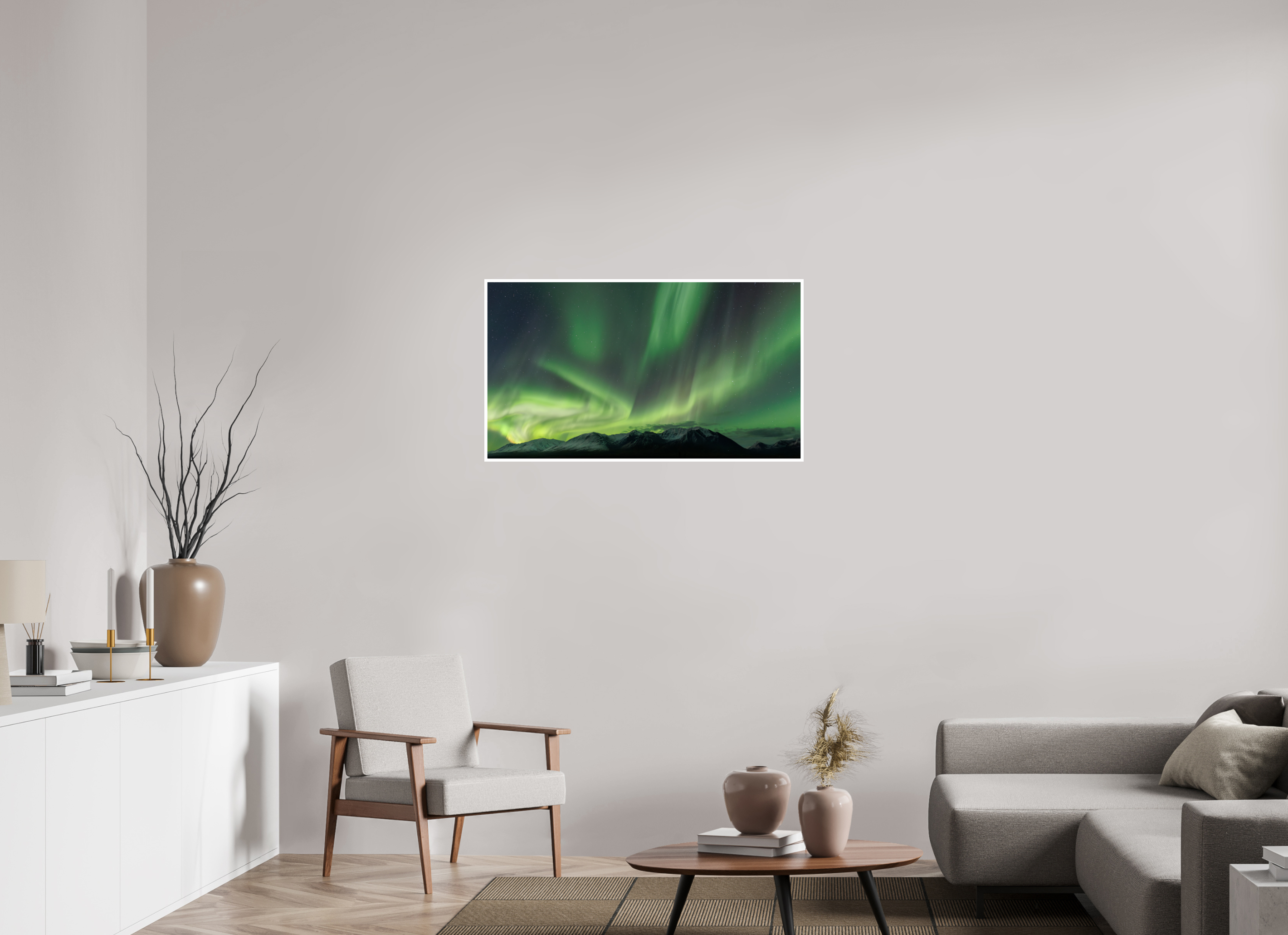 40 x 22.5″, Photo Rag Baryta Aurora Over Talkeetna
