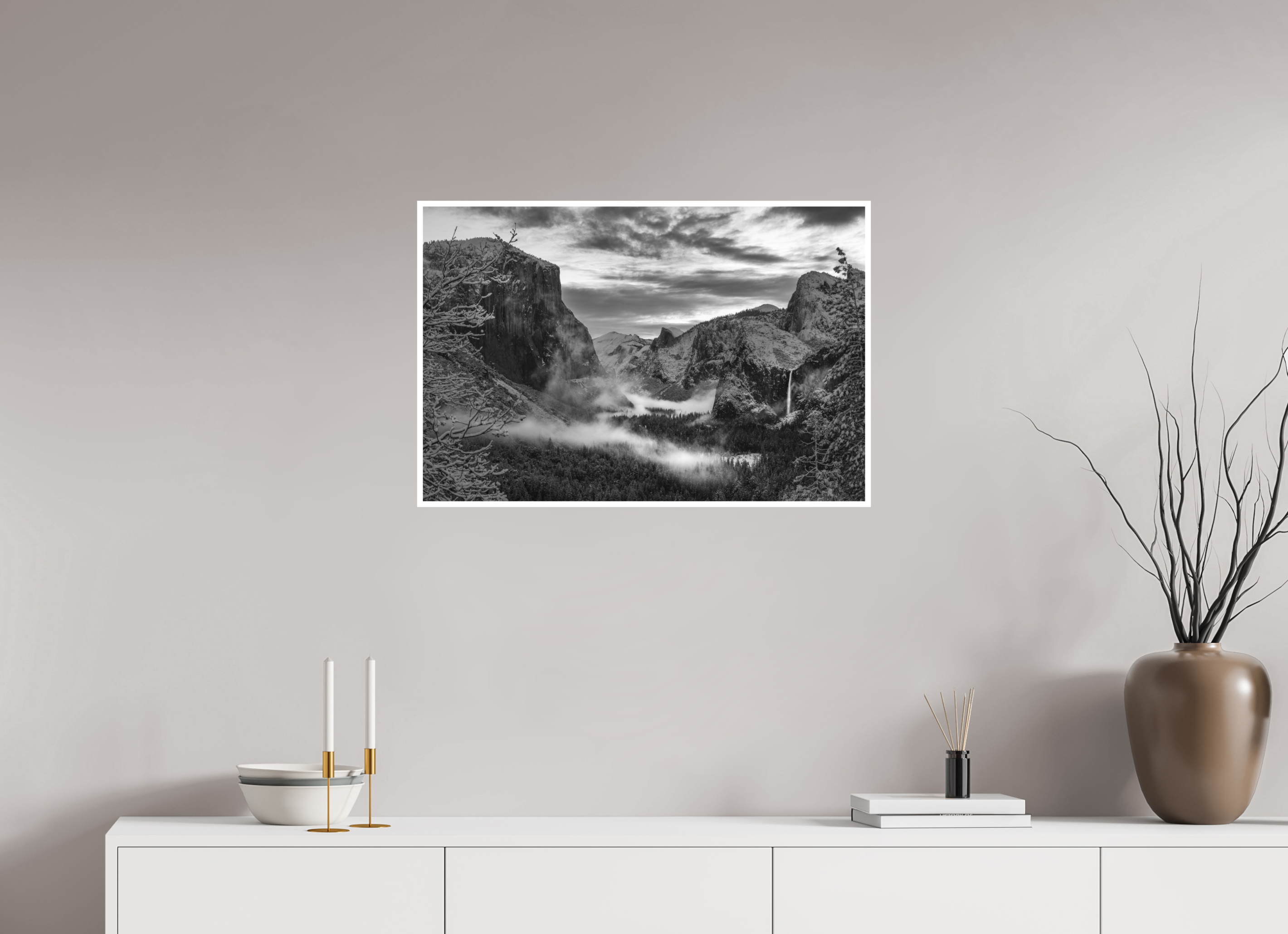 30 x 20″, Hahnemühle Photo Rag Yosemite in Winter’s Embrace