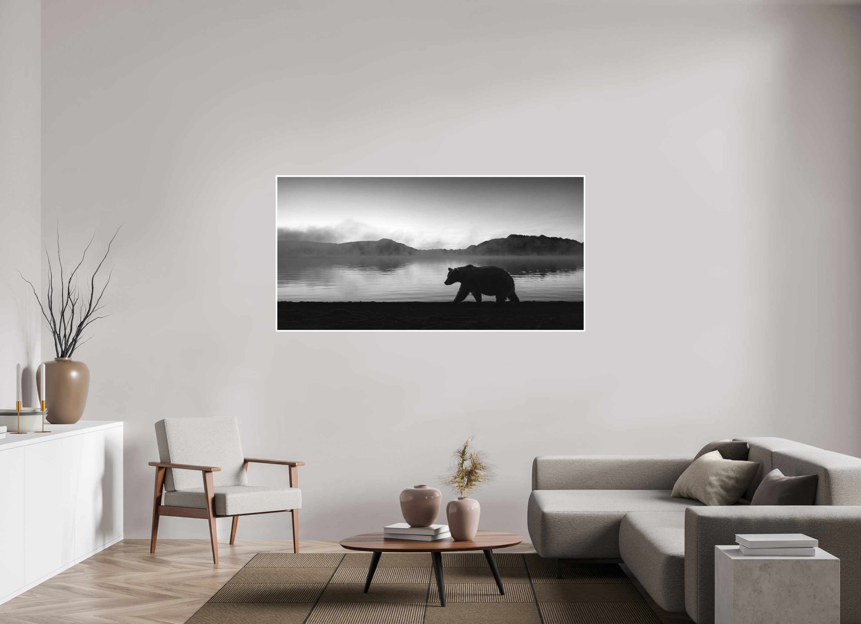 72 x 36″, Hahnemühle Photo Rag Morning Walk in Alaska