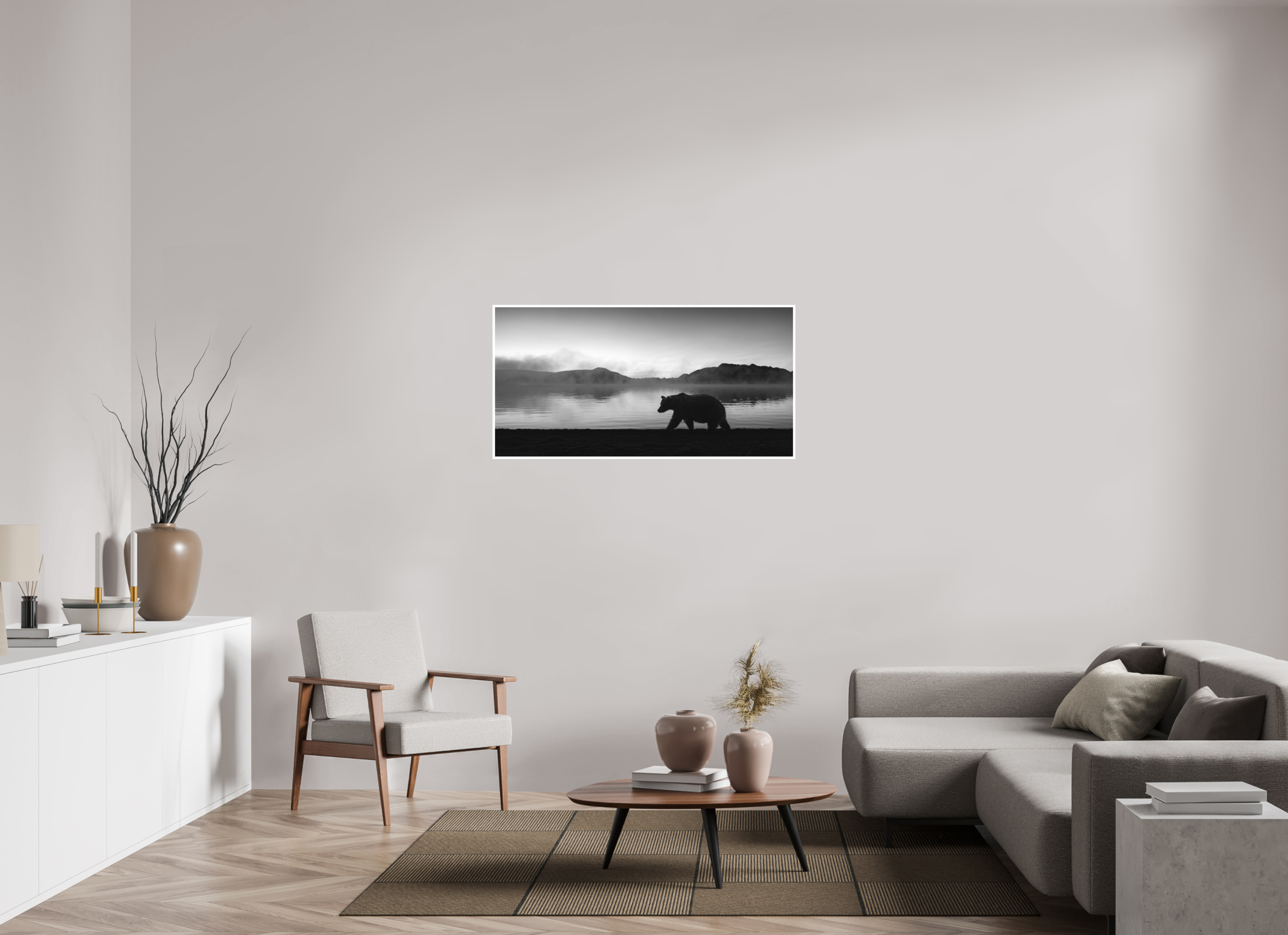 48 x 24″, Hahnemühle Photo Rag Morning Walk in Alaska